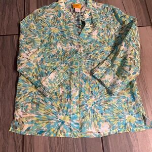 Ruby Rd. Multicolor Patterned Blouse